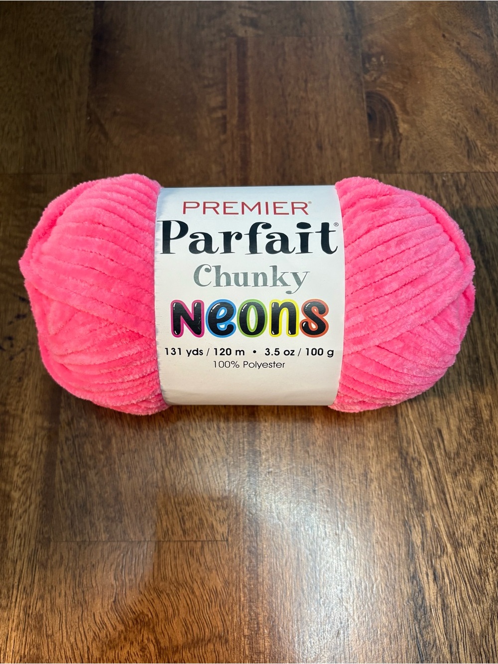 Premier Parfait Chunky Neons Yarn - Neon Flamingo - Neon Pink - Single Skein